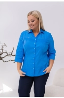 M04510 BLUZKA LUCYNA TURKUSOWA