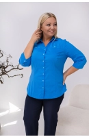 M04510 BLUZKA LUCYNA TURKUSOWA