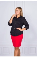 M04518 BLUZKA LUCYNA CZARNA KRATKA M04518 BLUZKA LUCYNA CZARNA KRATKA