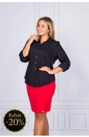 M04518 BLUZKA LUCYNA CZARNA KRATKA M04518 BLUZKA LUCYNA CZARNA KRATKA