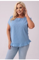 M13007 BLUZKA ROXI GROSZKI NA BŁĘKICIE