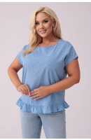 M13007 BLUZKA ROXI GROSZKI NA BŁĘKICIE