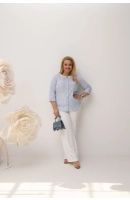 M22400 BLUZKA ELENA KRATKA EKO BŁĘKITNA