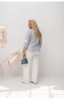 M22401 BLUZKA ELENA KRATKA EKO SZARA