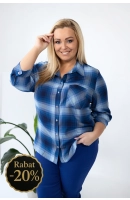 M24810 KOSZULA VIOLET KRATKA NIEBIESKA 3D