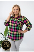 M24812 KOSZULA VIOLET KRATKA ŻÓŁTO ZIELONA M24812 KOSZULA VIOLET KRATKA ŻÓŁTO ZIELONA