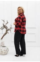 M24819 KOSZULA VIOLET KRATKA CZERWONO- CZARNA