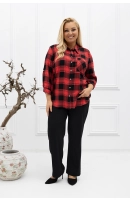 M24819 KOSZULA VIOLET KRATKA CZERWONO- CZARNA