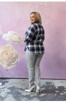 M24820 KOSZULA VIOLET KRATKA GRANATOWO-RÓŻOWA M24820 KOSZULA VIOLET KRATKA GRANATOWO-RÓŻOWA