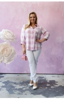 M24821 KOSZULA VIOLET KRATKA BIAŁO - RÓŻOWA M24821 KOSZULA VIOLET KRATKA BIAŁO - RÓŻOWA