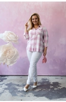 M24821 KOSZULA VIOLET KRATKA BIAŁO - RÓŻOWA M24821 KOSZULA VIOLET KRATKA BIAŁO - RÓŻOWA