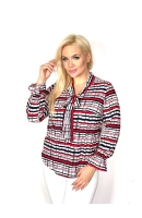 M26209 BLUZKA AMELIA WZÓR CZERWONY