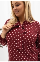 M26225 BLUZKA AMELIA WZÓR GROCHY NA BORDO
