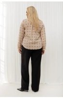 M27401 BLUZKA DONNA BEŻOWA W GROSZKI M27401 BLUZKA DONNA BEŻOWA W GROSZKI