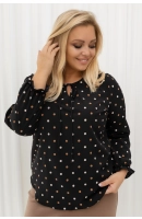 M27402 BLUZKA DONNA CZARNA W GROSZKI