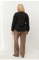 M27402 BLUZKA DONNA CZARNA W GROSZKI