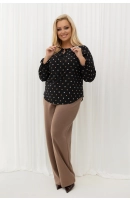M27402 BLUZKA DONNA CZARNA W GROSZKI