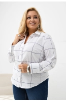 M51000 KOSZULA VIRGINIA BIAŁA KRATA M51000 KOSZULA VIRGINIA BIAŁA KRATA