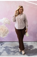 M55001 KOSZULA VIKTORIA PASKI ŚREDNIE BEŻOWE