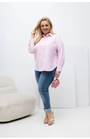 M55100 KOSZULA VANESSA OXFORD PASKI RÓŻOWE