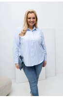 M55101 KOSZULA VANESSA OXFORD PASKI NIEBIESKIE