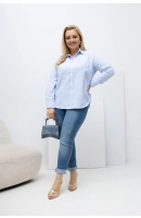 M55101 KOSZULA VANESSA OXFORD PASKI NIEBIESKIE