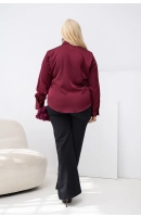 M55619 KOSZULA VALENTINA SATYNOWA BORDO