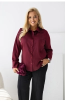 M55619 KOSZULA VALENTINA SATYNOWA BORDO