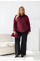 M55619 KOSZULA VALENTINA SATYNOWA BORDO