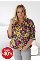 M56562 BLUZKA FANTASY WZÓR ŻONKILE FUKSJA M56562 BLUZKA FANTASY WZÓR ŻONKILE FUKSJA