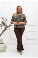 M57104 BLUZKA AMBER WZÓR ZEBRA BEŻOWO CZARNA M57104 BLUZKA AMBER WZÓR ZEBRA BEŻOWO CZARNA