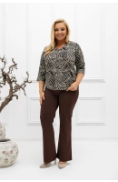 M57104 BLUZKA AMBER WZÓR ZEBRA BEŻOWO CZARNA M57104 BLUZKA AMBER WZÓR ZEBRA BEŻOWO CZARNA