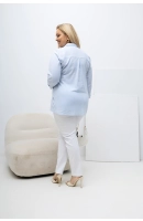 M84505 KOSZULA MARINE W PASKI TENIS BŁĘKITNA