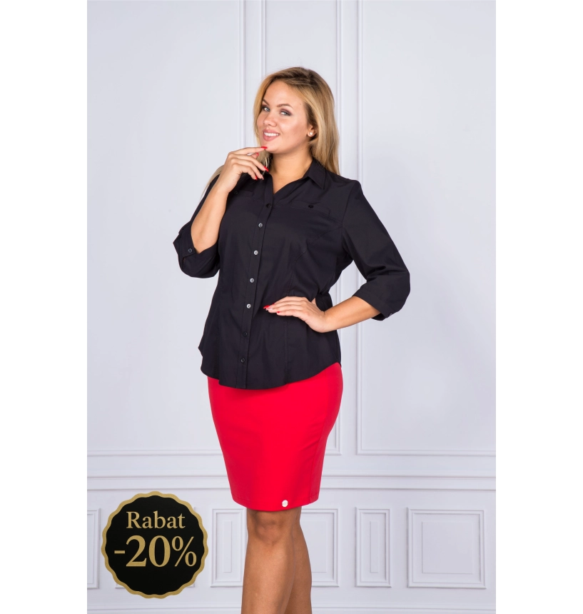 M04518 BLUZKA LUCYNA CZARNA KRATKA M04518 BLUZKA LUCYNA CZARNA KRATKA