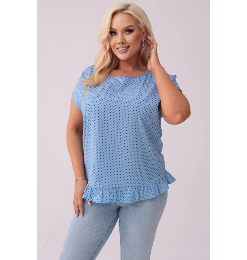 M13007 BLUZKA ROXI GROSZKI NA BŁĘKICIE