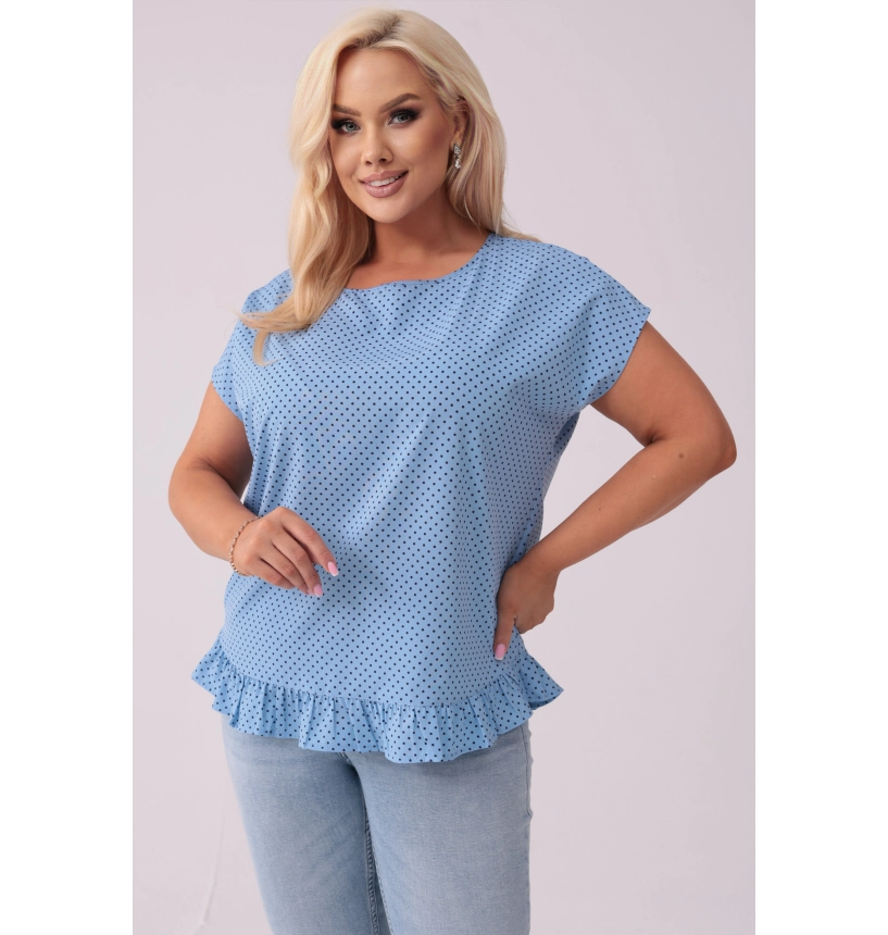 M13007 BLUZKA ROXI GROSZKI NA BŁĘKICIE