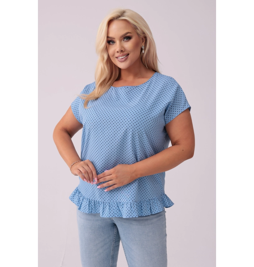 M13007 BLUZKA ROXI GROSZKI NA BŁĘKICIE