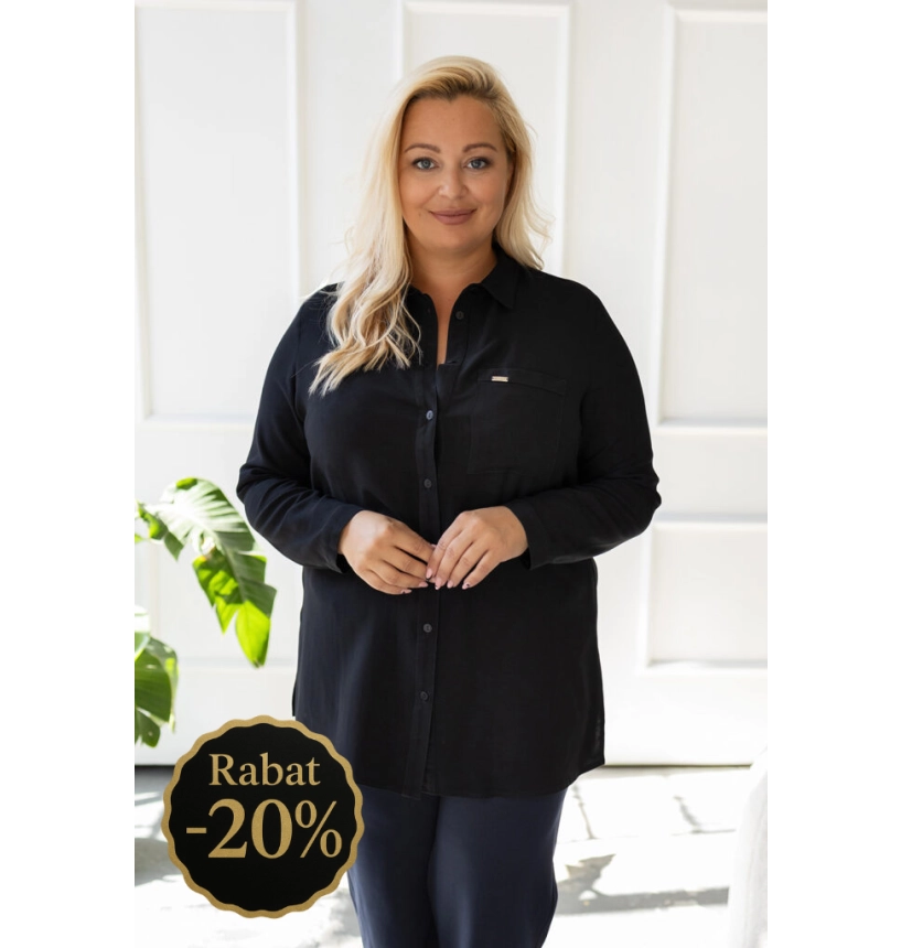 M24601 KOSZULA ILONA CZARNA M24601 KOSZULA ILONA CZARNA