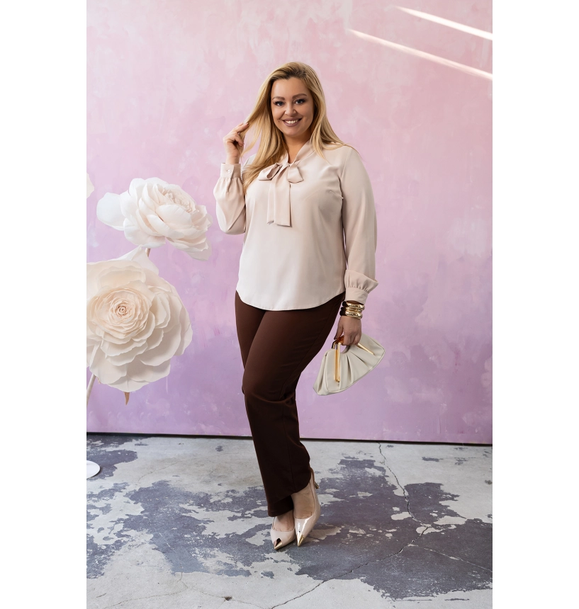 M46203 BLUZKA AMELIA BEŻOWA M46203 BLUZKA AMELIA BEŻOWA