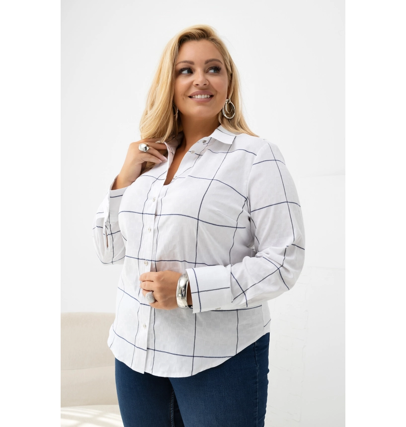 M51000 KOSZULA VIRGINIA BIAŁA KRATA M51000 KOSZULA VIRGINIA BIAŁA KRATA