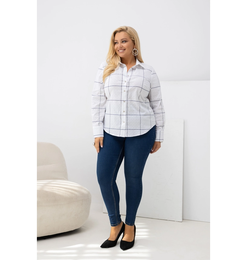M51000 KOSZULA VIRGINIA BIAŁA KRATA M51000 KOSZULA VIRGINIA BIAŁA KRATA