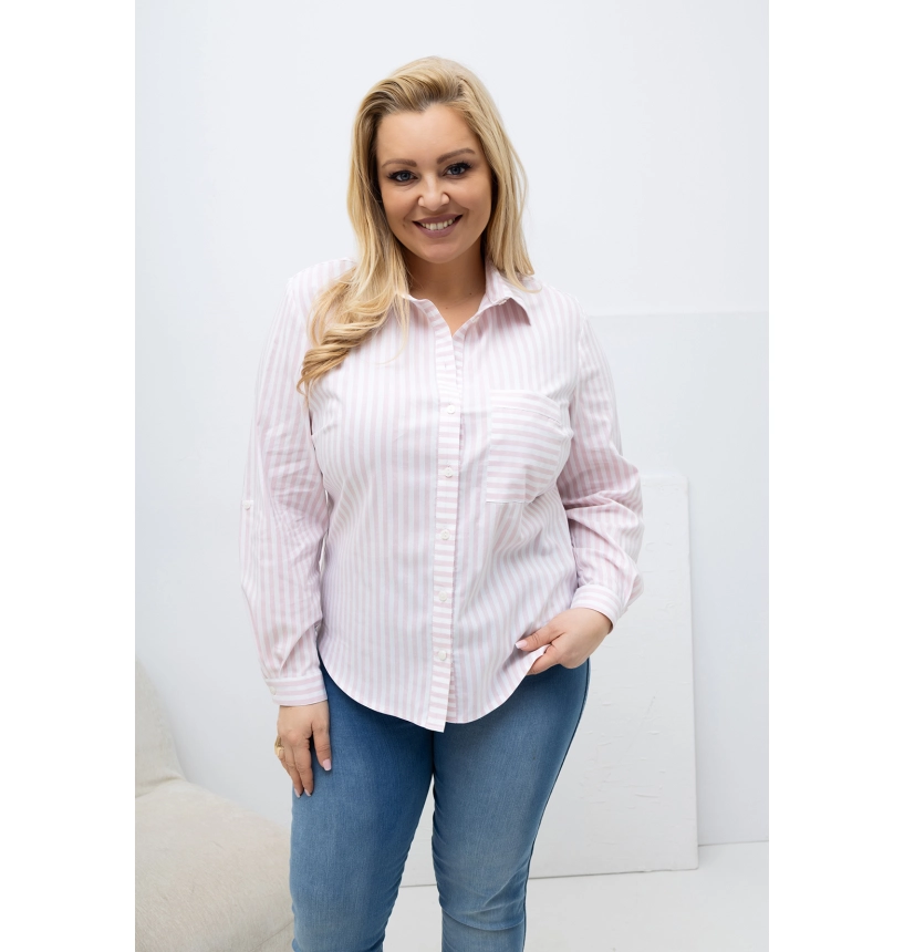 M55002 KOSZULA VIKTORIA PASKI BLADY RÓŻ M55002 KOSZULA VIKTORIA PASKI BLADY RÓŻ