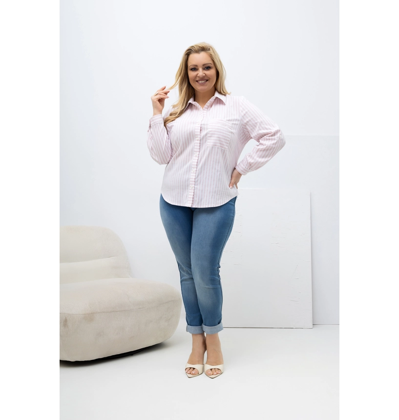 M55002 KOSZULA VIKTORIA PASKI BLADY RÓŻ M55002 KOSZULA VIKTORIA PASKI BLADY RÓŻ