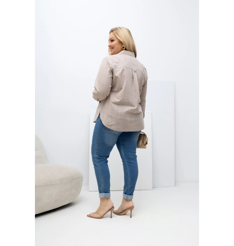 M55203 KOSZULA VANESSA OXFORD BEŻOWA M55203 KOSZULA VANESSA OXFORD BEŻOWA