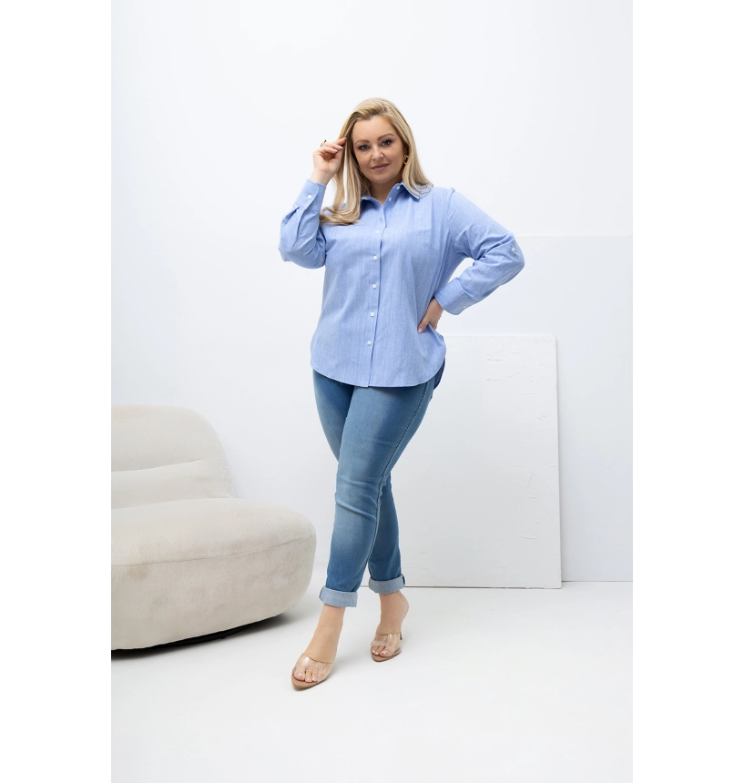 M55205 KOSZULA VANESSA OXFORD NIEBIESKA M55205 KOSZULA VANESSA OXFORD NIEBIESKA