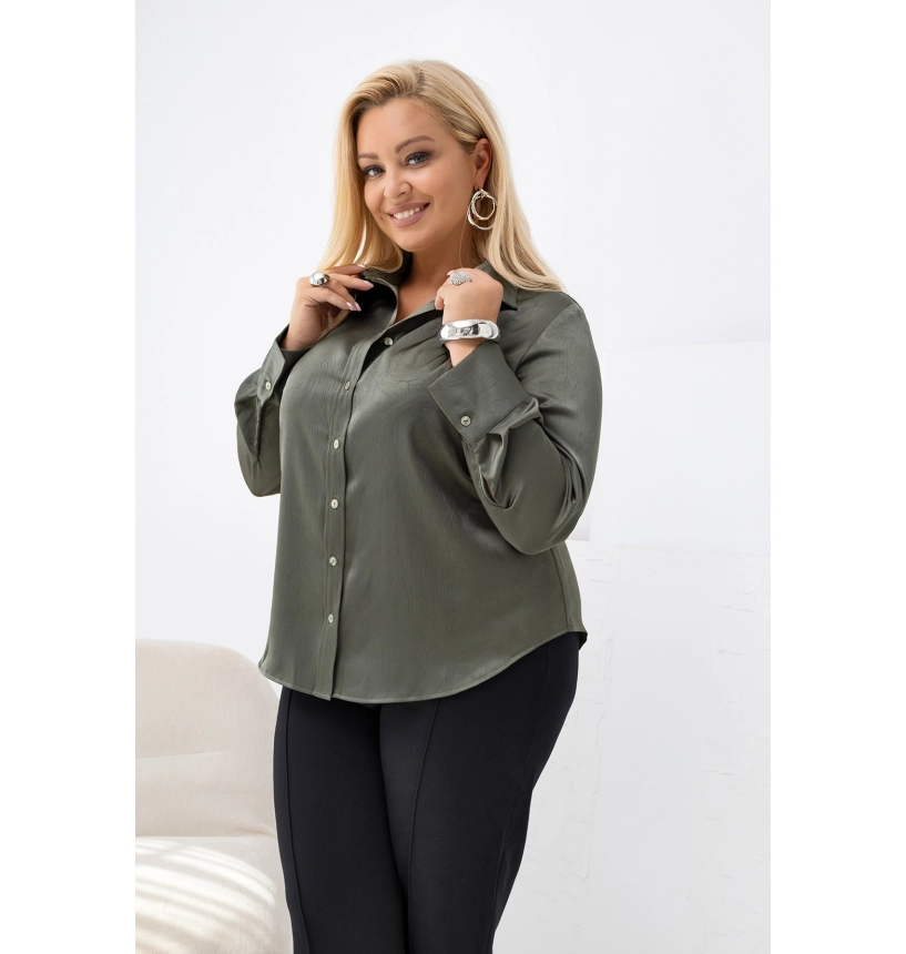 M55604 KOSZULA VALENTINA SATYNOWA KHAKI M55604 KOSZULA VALENTINA SATYNOWA KHAKI