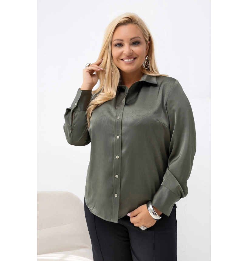 M55604 KOSZULA VALENTINA SATYNOWA KHAKI M55604 KOSZULA VALENTINA SATYNOWA KHAKI