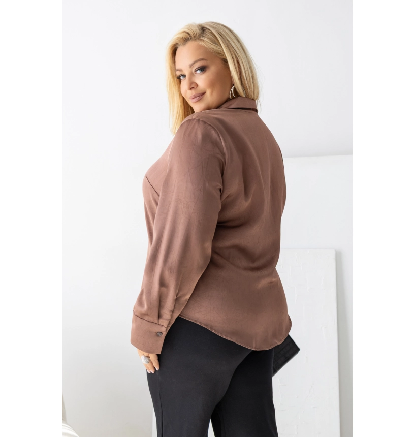 M55623 KOSZULA VALENTINA SATYNOWA KAKAO