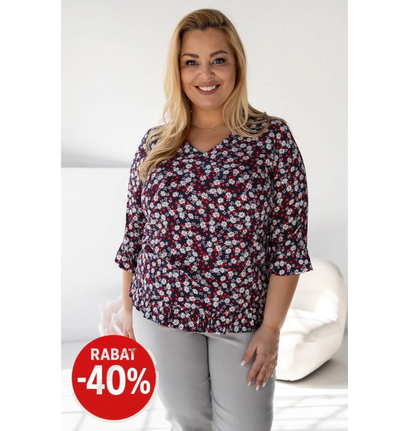 M56563 BLUZKA FANTASY WZÓR STOKROTKI